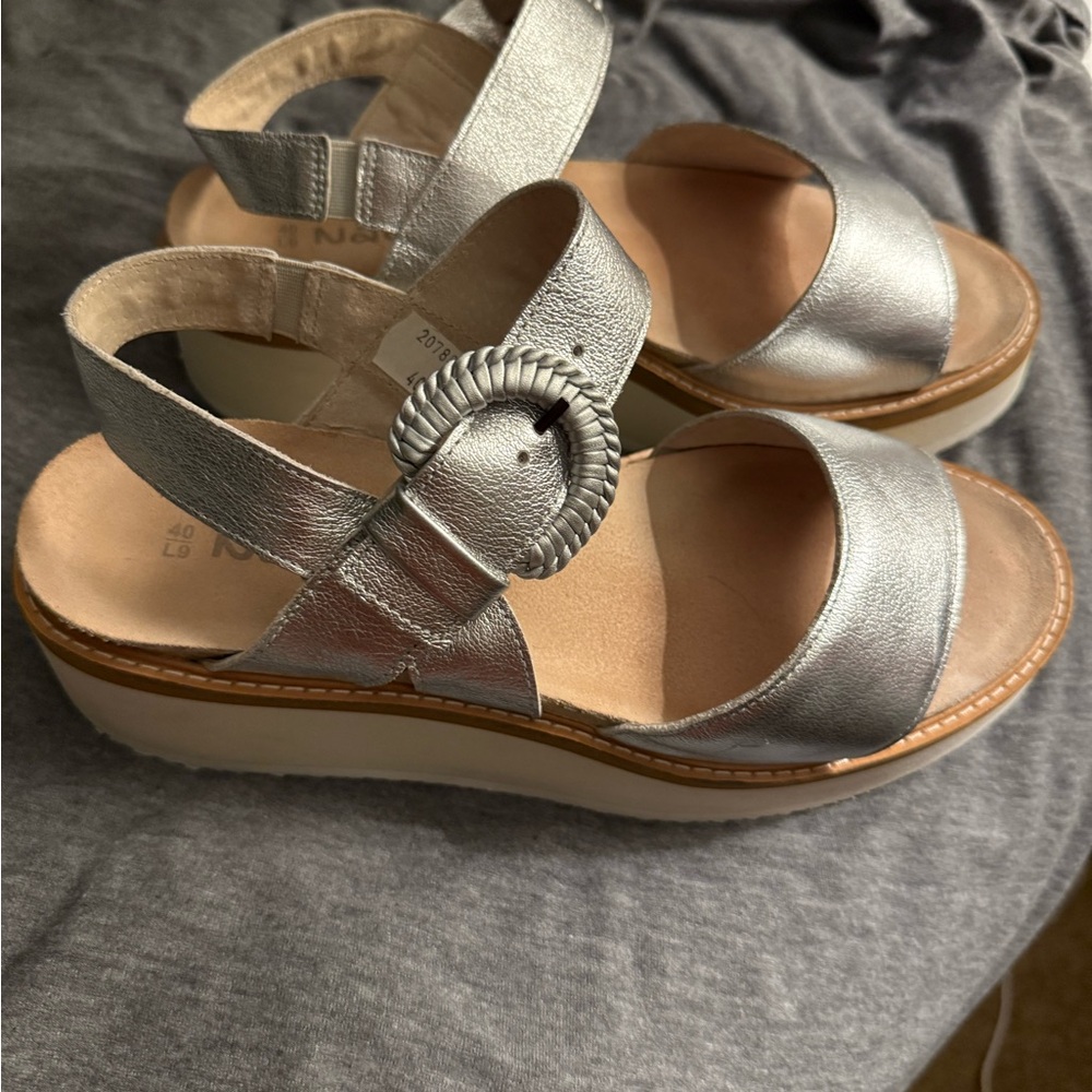 Naot Metallic Silver Women's Sandals